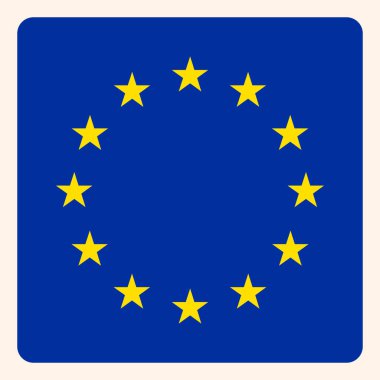  Avrupa Birliği kare bayrak düğmesini, sosyal medya iletişim işareti, iş simgesi.
