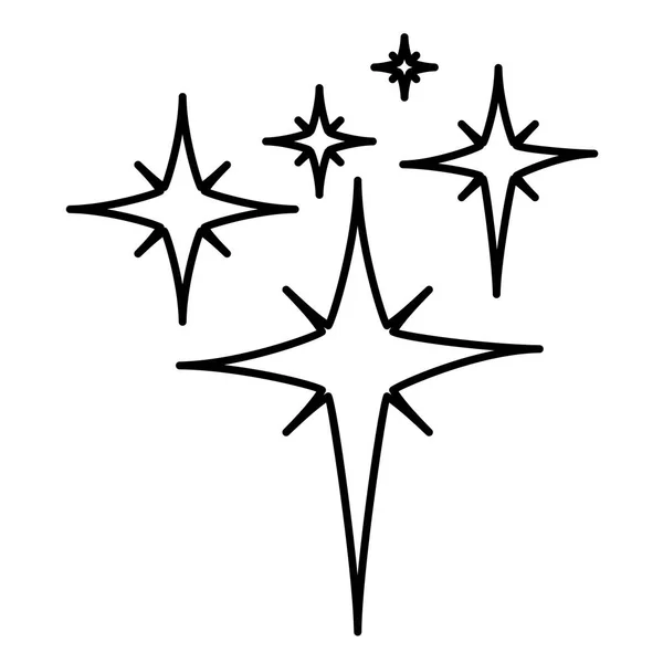 Значок зірок. Лінійне мистецтво. Білий фон. Піктограма соціальних мереж . — стоковий вектор