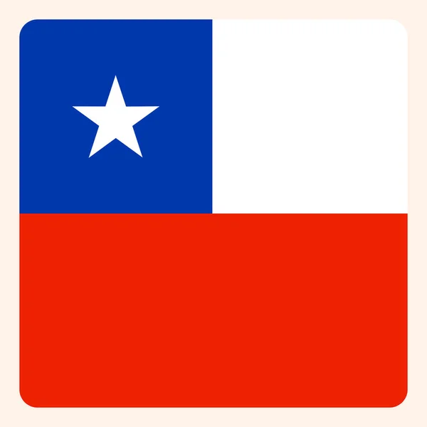 Chile Przycisk Flagi Kwadratowej Social Media Znak Komunikacji Ikona Biznesowa — Wektor stockowy