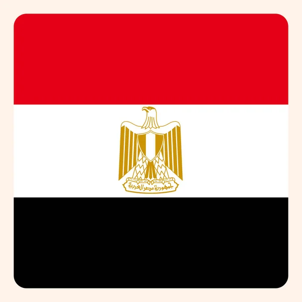 Egyiptom szögletes zászló gomb, a szociális média kommunikációs jel, Busin — Stock Vector