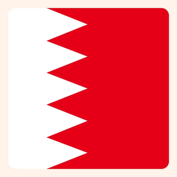 Botón Bandera Cuadrada Bahréin Signo Comunicación Redes Sociales Icono Negocio — Archivo Imágenes Vectoriales