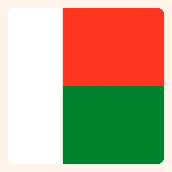 Площа прапора Мадагаскару, соціальні медіа зв'язок знак, — стоковий вектор