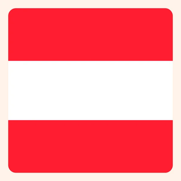Autriche bouton drapeau carré, signe de communication de médias sociaux , — Image vectorielle