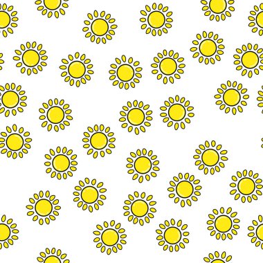 Beyaz arka planda, güneşsiz bir desen. Kağıt baskı tasarımı. Soyut retro vektör çizimi. Moda tekstil, kumaş, ambalaj. Modern alan dekorasyonu.