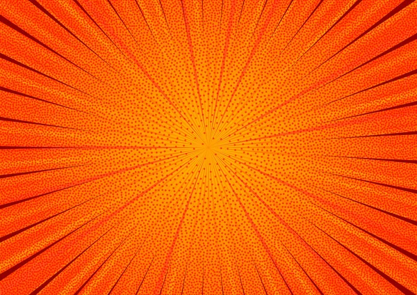 Fond comique abstrait orange pour la conception de style pop art. Rétro — Image vectorielle