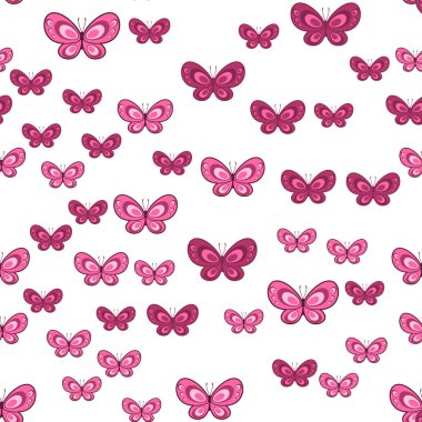 Beyaz arka planda kelebek deseni yok. Kağıt baskı tasarımı. Soyut retro vektör çizimi. Moda tekstil, kumaş, ambalaj. Modern alan dekorasyonu.