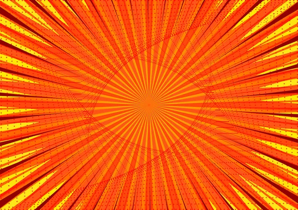 Fondo naranja cómico abstracto para el diseño de arte pop de estilo. Retro — Vector de stock