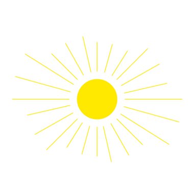 Sıcak yaz güneşi ince ışık çizgileriyle.