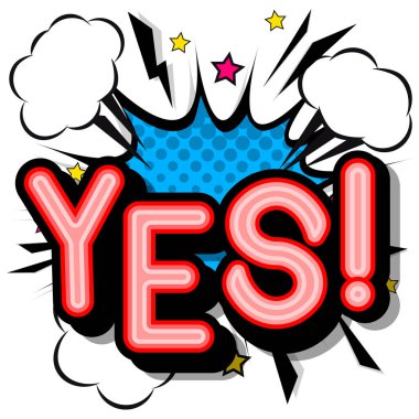 Evet, beyaz arka planda gölgeleri olan retro popart tarzı harfler..