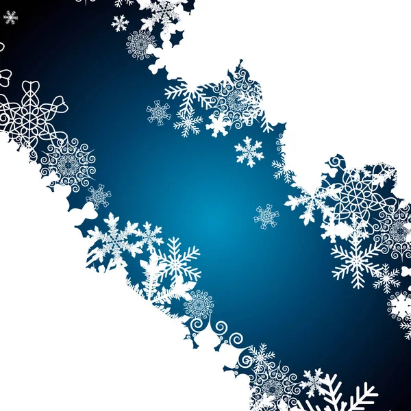 Christmas Border Snowflake Design Background — Stock Vector
