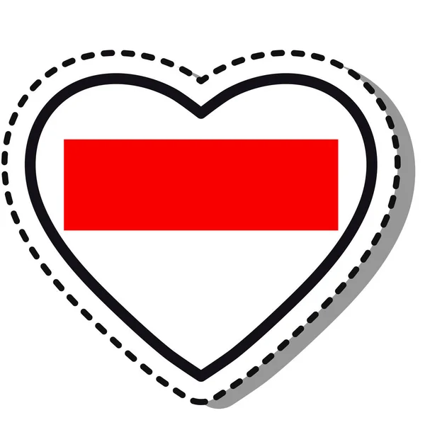 Bandera Sharjah Corazón Pegatina Sobre Fondo Blanco Vintage Placa Amor — Vector de stock