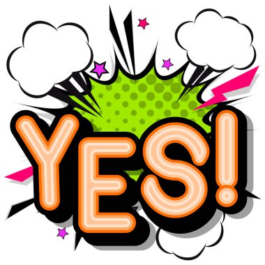 Evet, beyaz arka planda gölgeleri olan retro popart tarzı harfler..