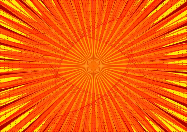 Abstract Komische Oranje Achtergrond Voor Stijl Pop Art Design Retro — Stockvector