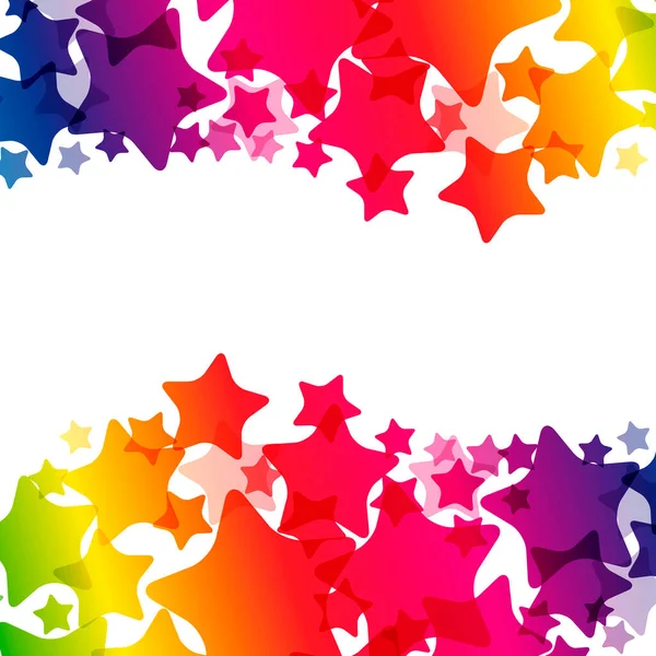 Borde Las Estrellas Del Arco Iris Textura Del Vector Carnaval — Vector de stock