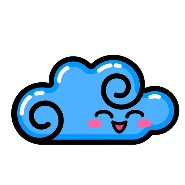 Kawai Cloud Sign Symbol Web Element Social Media Icon Business — Stock Vector