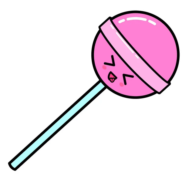 Kawai Lollipop Sinal Símbolo Elemento Web Ícone Mídia Social Conceito —  Vetores de Stock