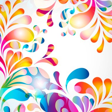 Parlak gözyaşı damlası şekilli kemerlerle soyut arkaplan.