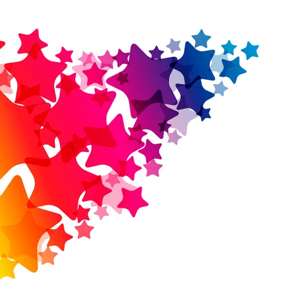 Rainbow Stars Border Vector Texture Carnival Bright Decoration Card — Stock Vector