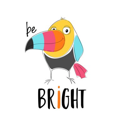 Toucan kuş yazdırma