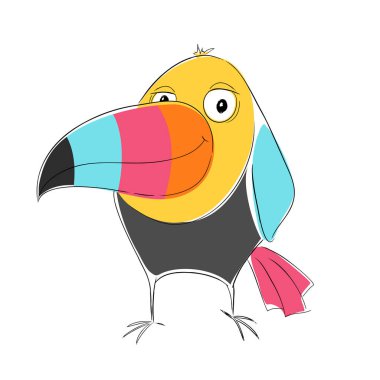 Toucan kuş yazdırma