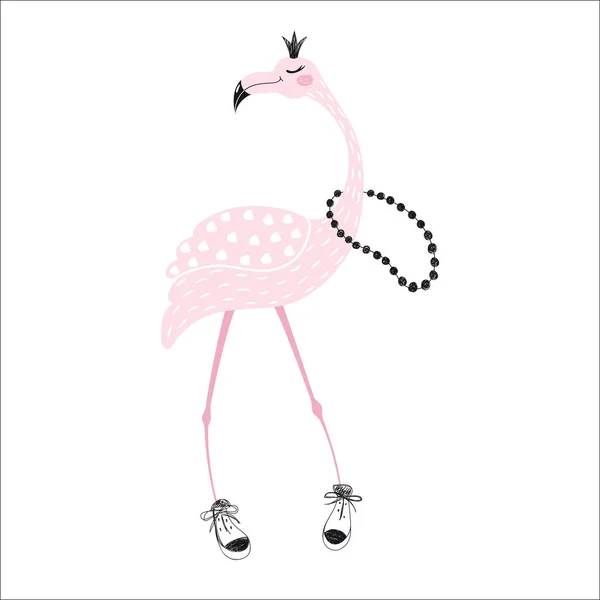 Flamingo lindo estampado — Archivo Imágenes Vectoriales