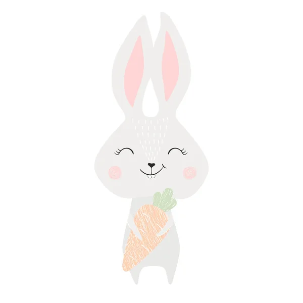 Lapin à la carotte — Image vectorielle