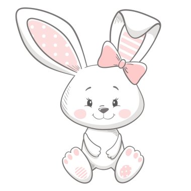 Bunny cute print clipart