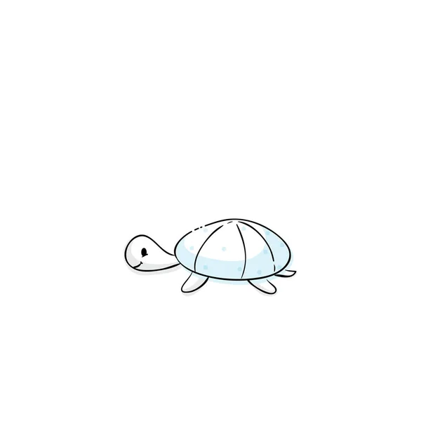 Tartaruga bebê bonito impressão. Um animal pequeno e doce. Pequena ilustração de tartaruga para t-shirt de berçário, vestuário para crianças, cartão de aniversário , —  Vetores de Stock