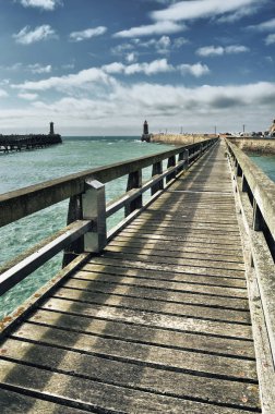 Bağlantı noktası Fecamp, Normandy, Fransa geçit görünümünü.