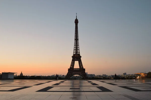 Vista Torre Eiffel Amanecer Desde Trocadero — Foto de Stock