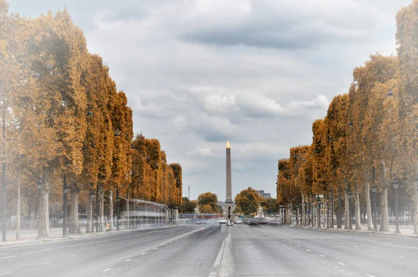 Avenue Des Champs Elysees Und Place Concorde Paris Frankreich Zur — Stockfoto