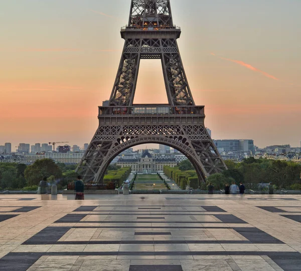 Blick Vom Trocadero Auf Den Eiffelturm Bei Sonnenaufgang — Stockfoto