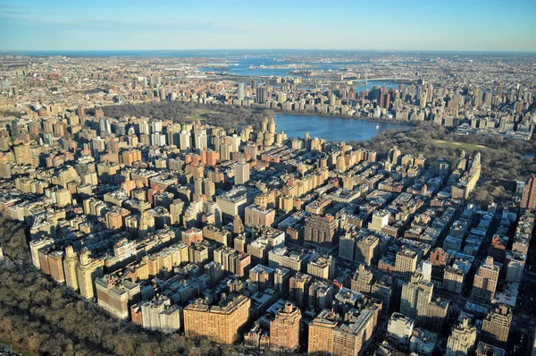 Flygfoto över manhattan. — Stockfoto