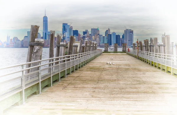 HDR view of Lower Manhattan. — Stock Photo, Image