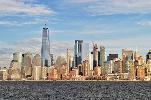 View of Lower Manhattan from the Ellis Island.