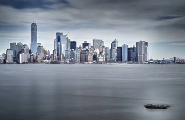HDR-vy över Lower Manhattan. — Stockfoto
