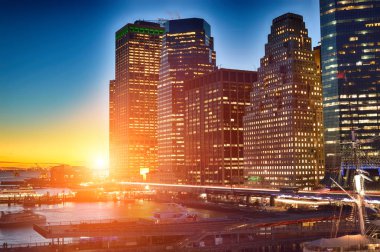 manhattan'ın günbatımı.