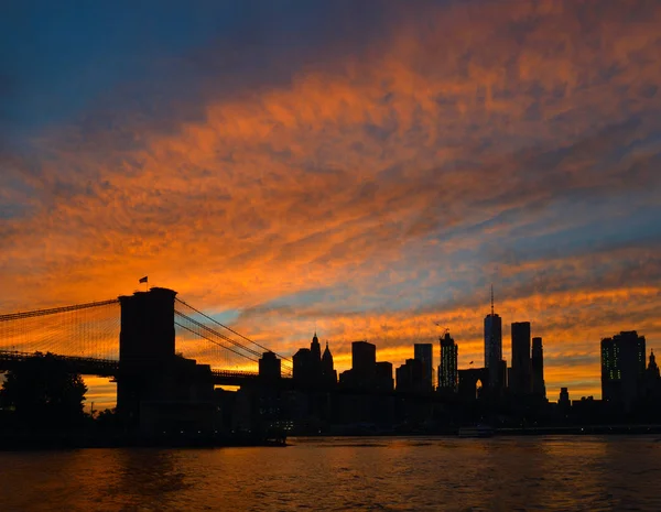 マンハッタンの夕日. — ストック写真