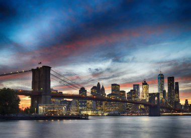 Bir Manhattan'ın günbatımı.