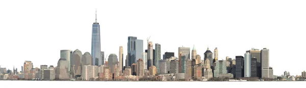 Skyline di Manhattan isolato sul bianco . — Foto Stock