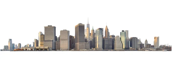 Skyline di Manhattan isolato sul bianco . — Foto Stock