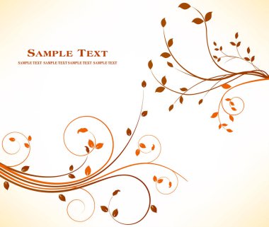 Sonbahar çiçek arka plan tasarım