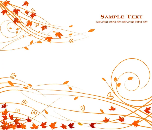 秋の花背景デザイン — ストックベクタ