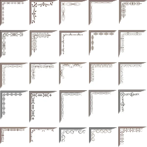 Set Van Calligrafische Designelementen Bloemframes — Stockvector