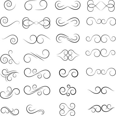 Soyut tasarım dekorasyon ögesi ayarlandı