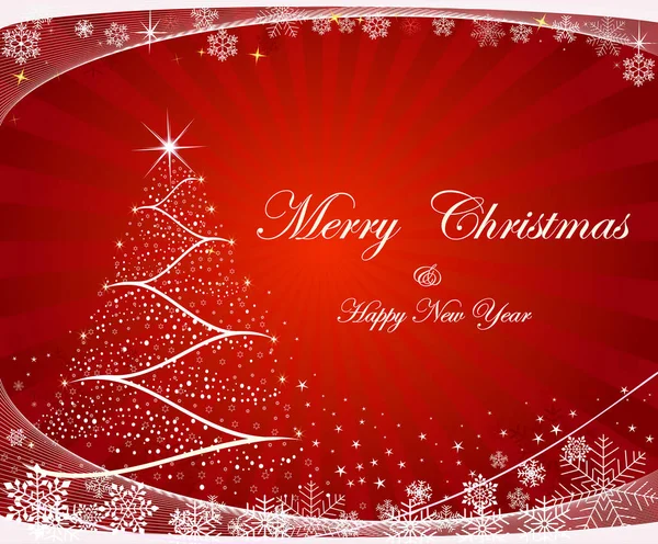 Christmas Winter Greeting Card Vector Image — ストックベクタ