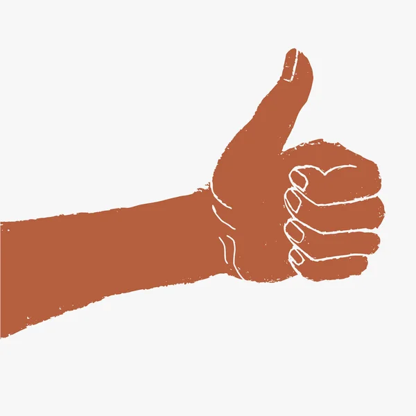 Thumb up symbol, finger up vector illustration. — Stock Vector