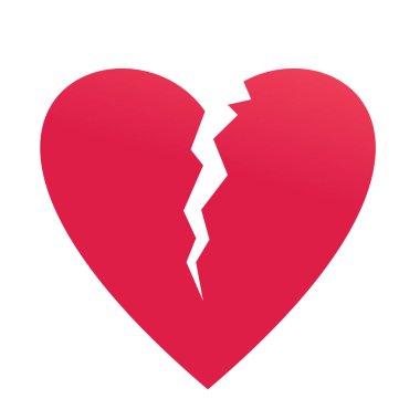 Kalp sembolü vektörü. Düz Çizim