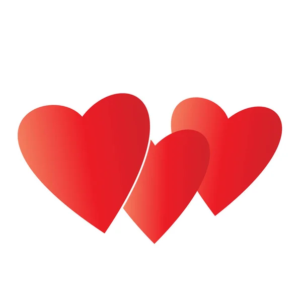 Vector de símbolo del corazón. Ilustración plana — Vector de stock
