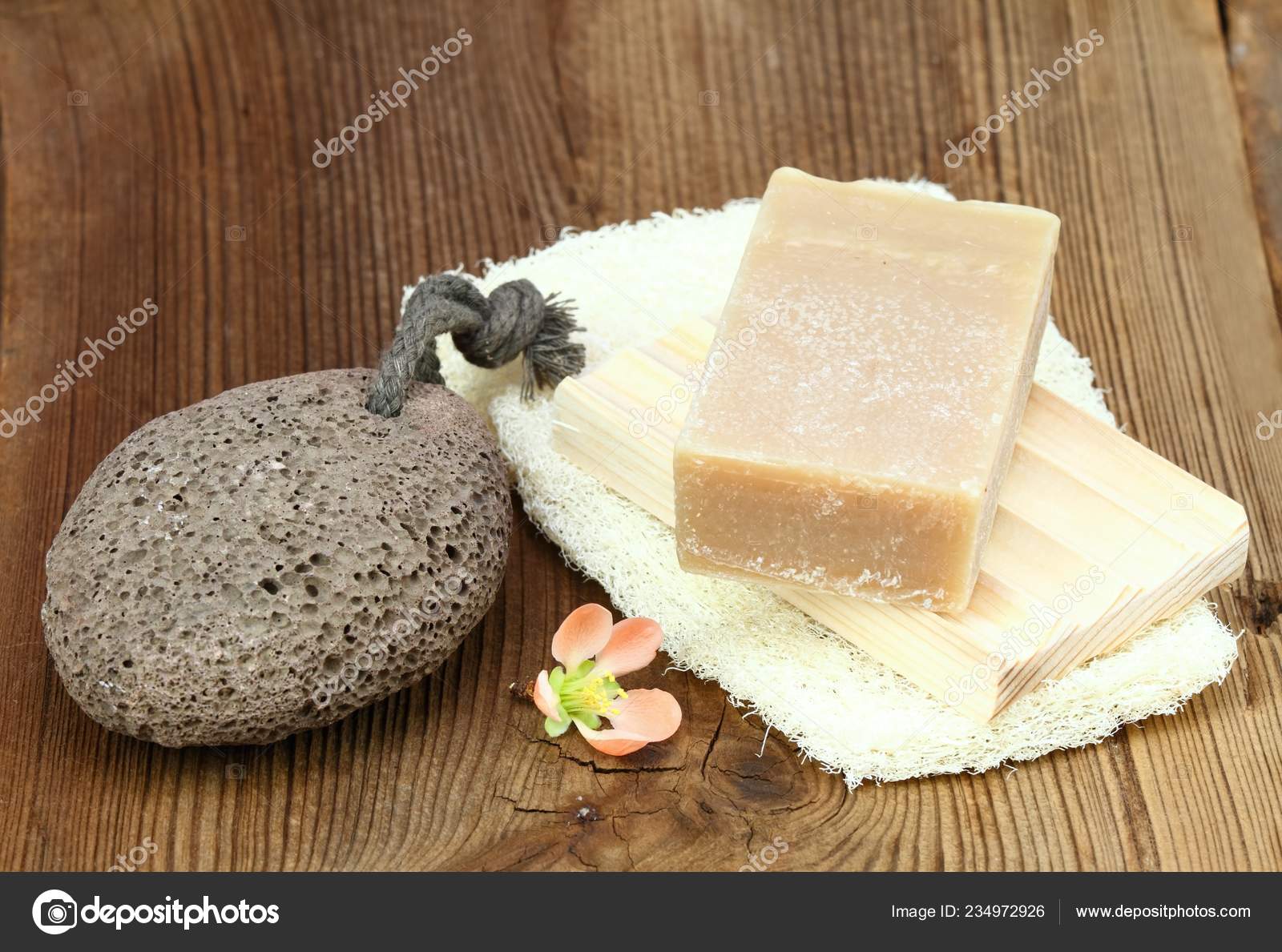Handmade Bar Soap Pumice Stone Nettle Olive Soap Pumice Stone Stock Photo Image By C Svehlik 234972926